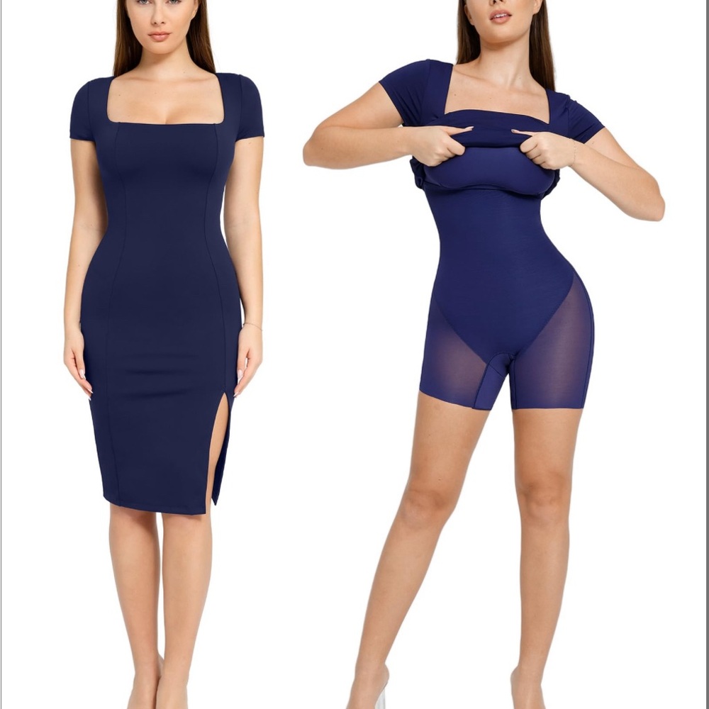 Elegant Navy Shapewear Dress